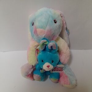 Bunny with Bow & Fuzzy Friends NWT Size:18" and 6" Greenbrier